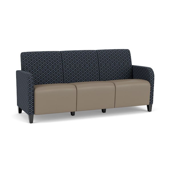 Lesro Siena 3 Seat Tandem Seating No Center Arms, Black, RS NightSky Back, MD Farro Seat, RS NightSky Panels SN3101 - main